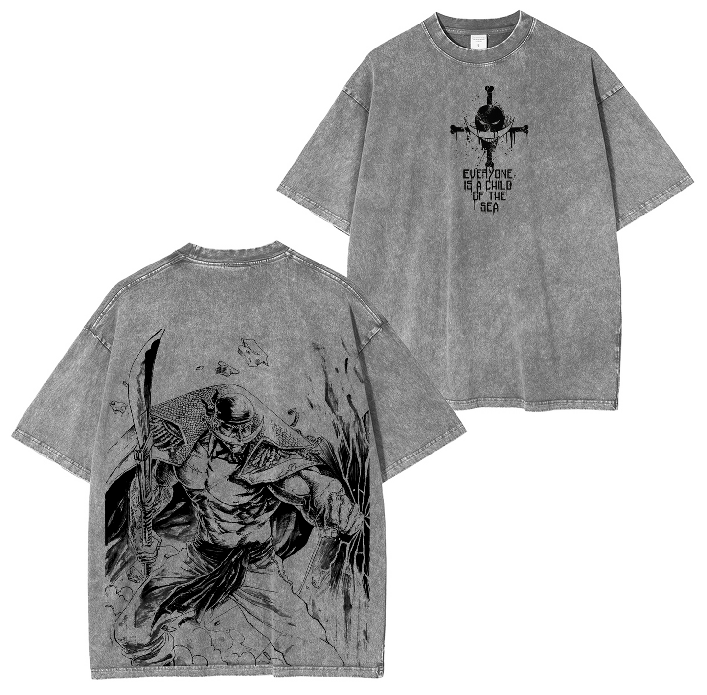 One Piece Barbe Blanche Anime Washed T-shirt/Crewneck/Hoodie