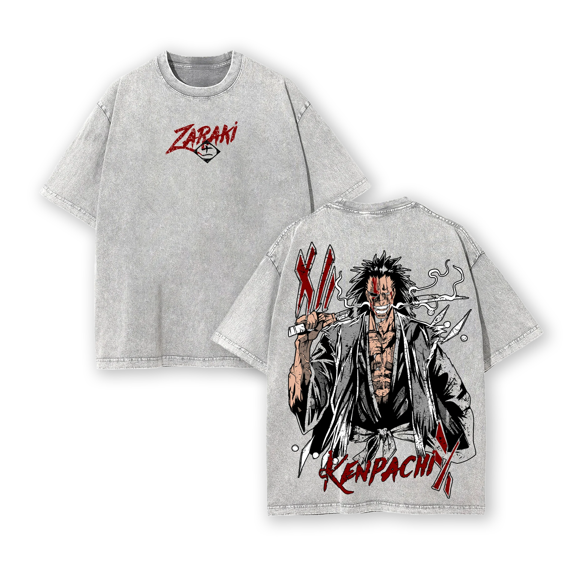 Kenpachi Zaraki,Bleach Vintage Anime Washed T-shirt/Crewneck/Hoodie