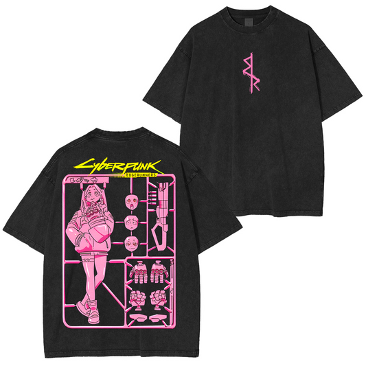 Cyberpunk Edgerunners Anime Polera Unisex Lavada