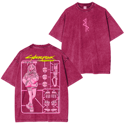Cyberpunk Edgerunners Anime Polera Unisex Lavada