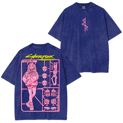 Cyberpunk Edgerunners Anime Polera Unisex Lavada