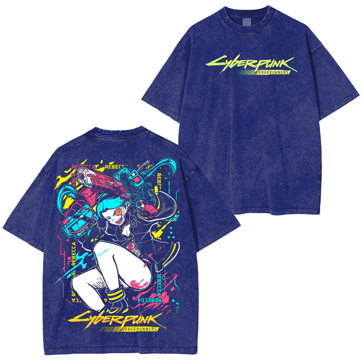 Rebecca Cyberpunk 2077,Cyberpunk Edgerunners Anime Polera Unisex Lavada