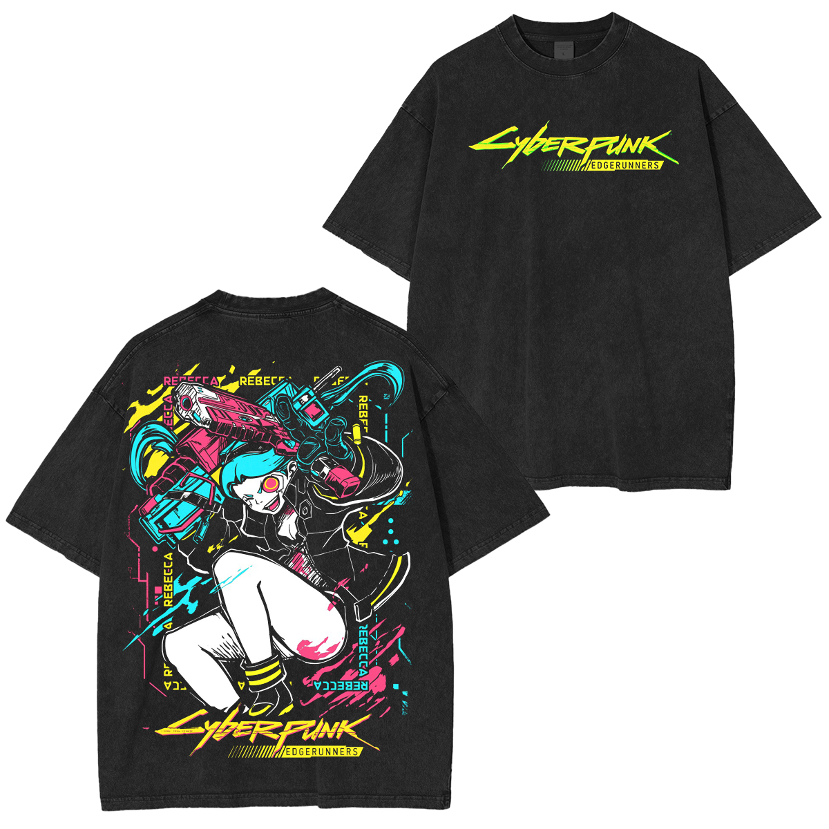 Rebecca Cyberpunk 2077,Cyberpunk Edgerunners Anime Polera Unisex Lavada