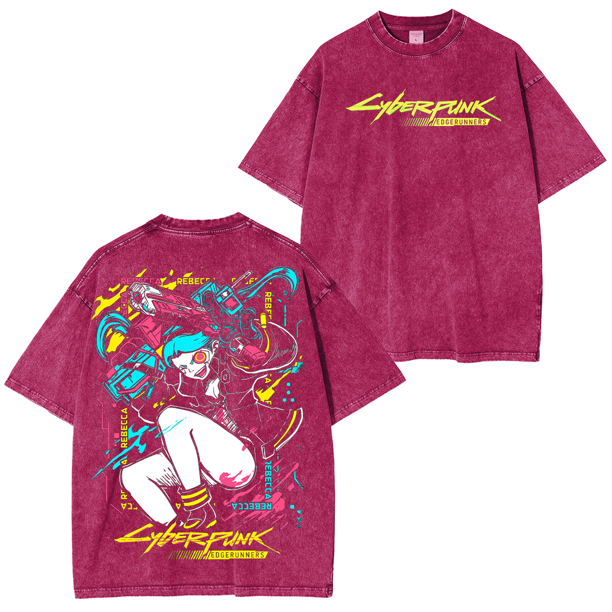 Rebecca Cyberpunk 2077,Cyberpunk Edgerunners Anime Polera Unisex Lavada