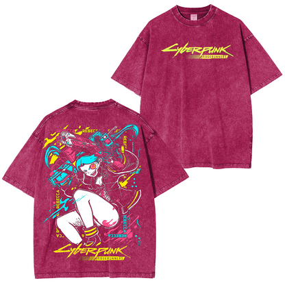 Rebecca Cyberpunk 2077,Cyberpunk Edgerunners Anime Polera Unisex Lavada