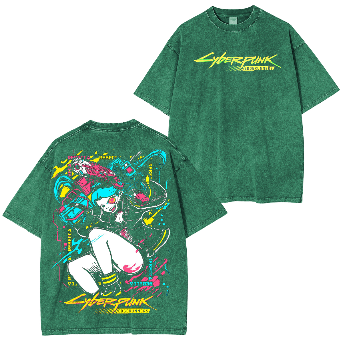 Rebecca Cyberpunk 2077,Cyberpunk Edgerunners Anime Polera Unisex Lavada