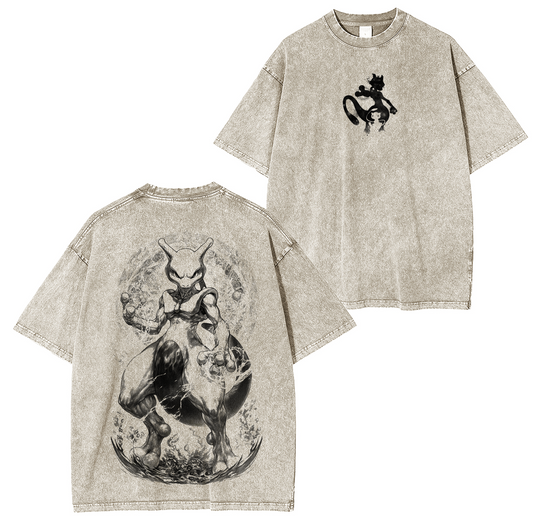 Mewtwo Psychic X PKM Legend Vintage Washed T-shirt/Crewneck/Hoodie