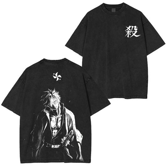 Wind Hashira Sanemi Anime Washed T-shirt/Crewneck/Hoodie