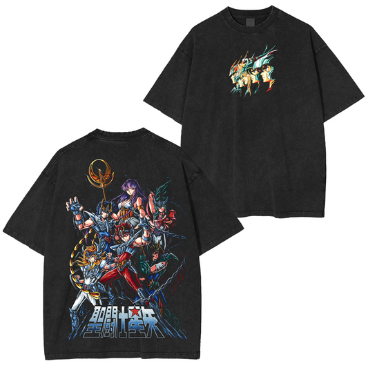 Saint Seiya Athena Knights of Zodiac Anime Washed T-shirt/Crewneck/Hoodie