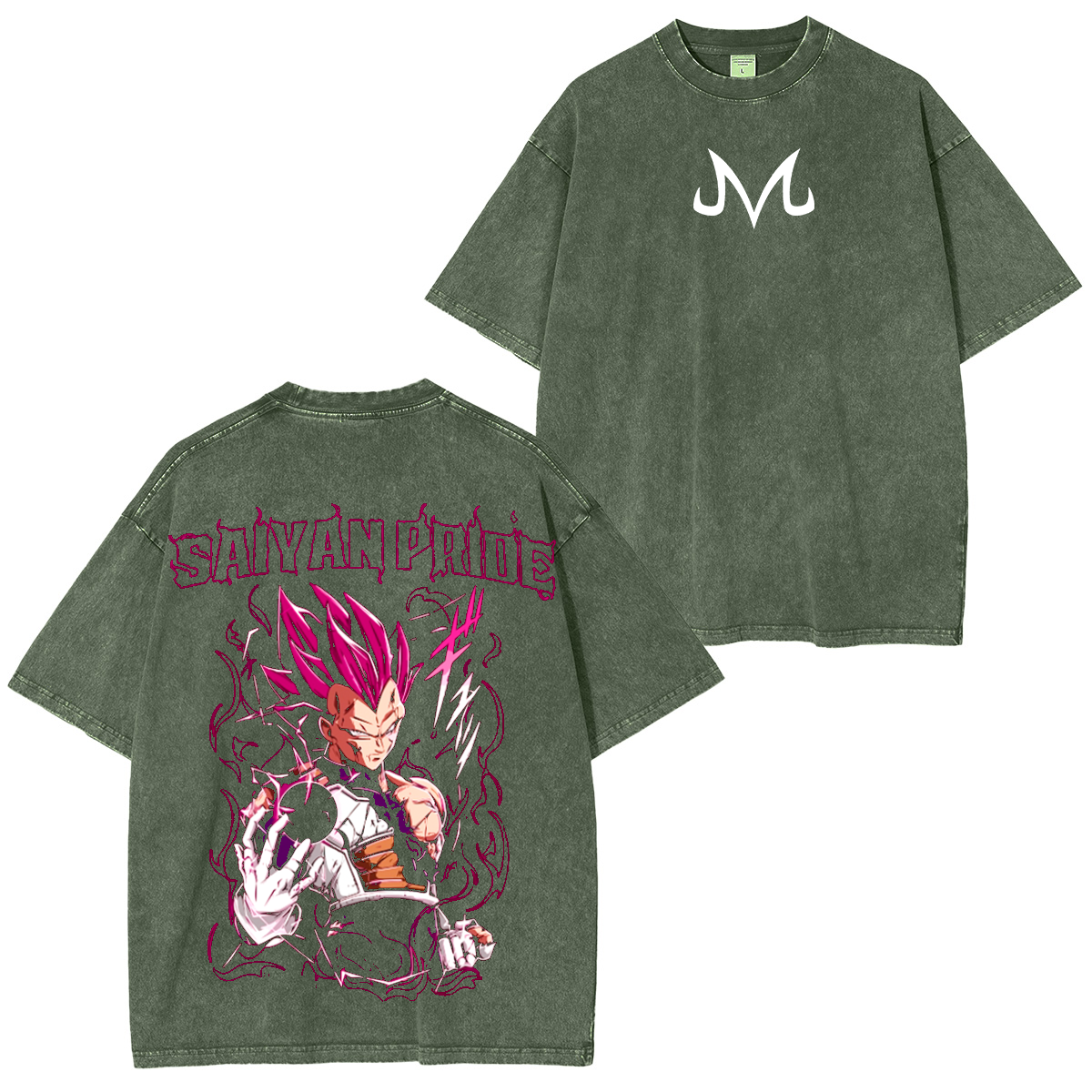 Majin Vegeta ,Dragon Ball Anime Washed T-shirt/Crewneck/Hoodie