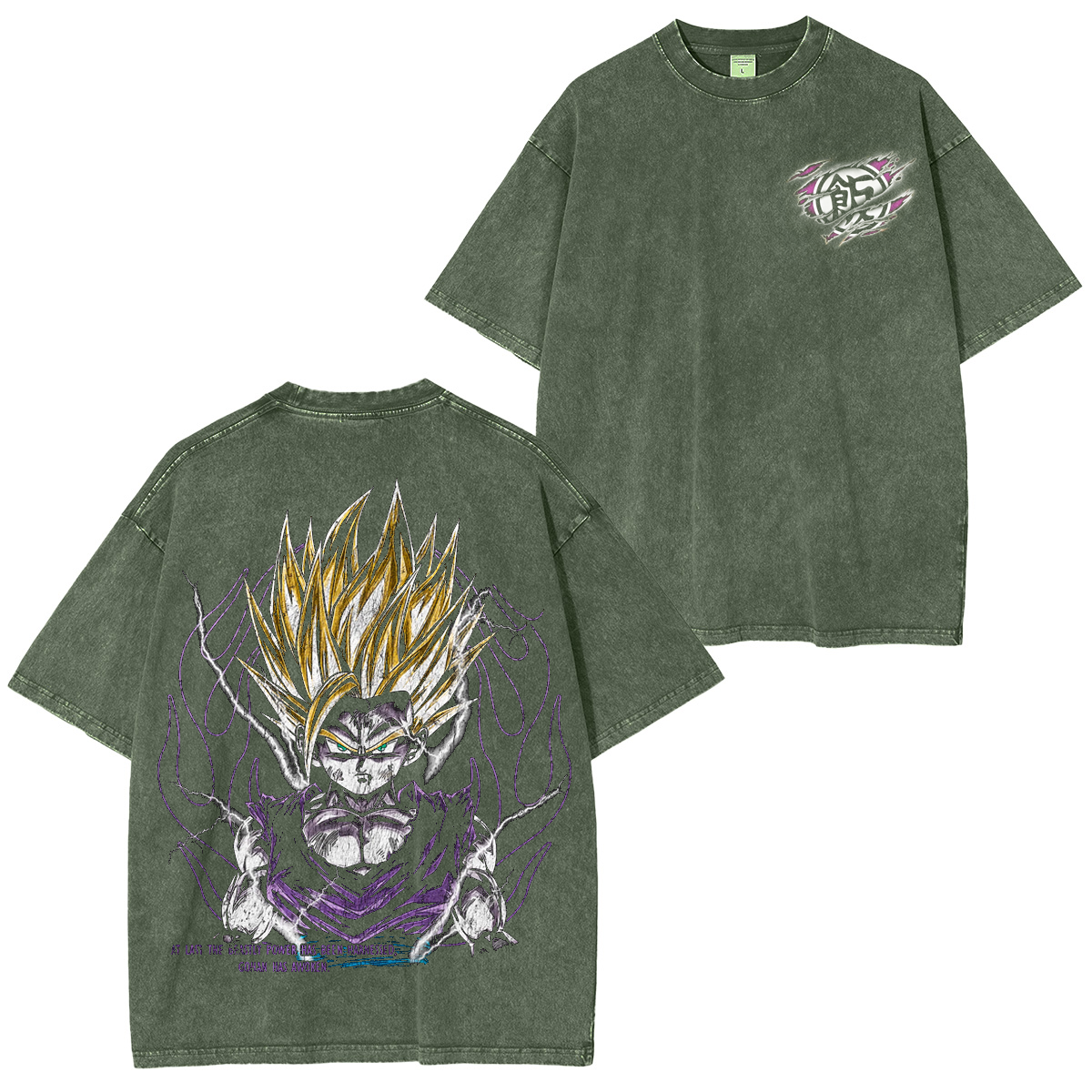 Gohan ,Dragon Ball Anime Washed T-shirt/Crewneck/Hoodie