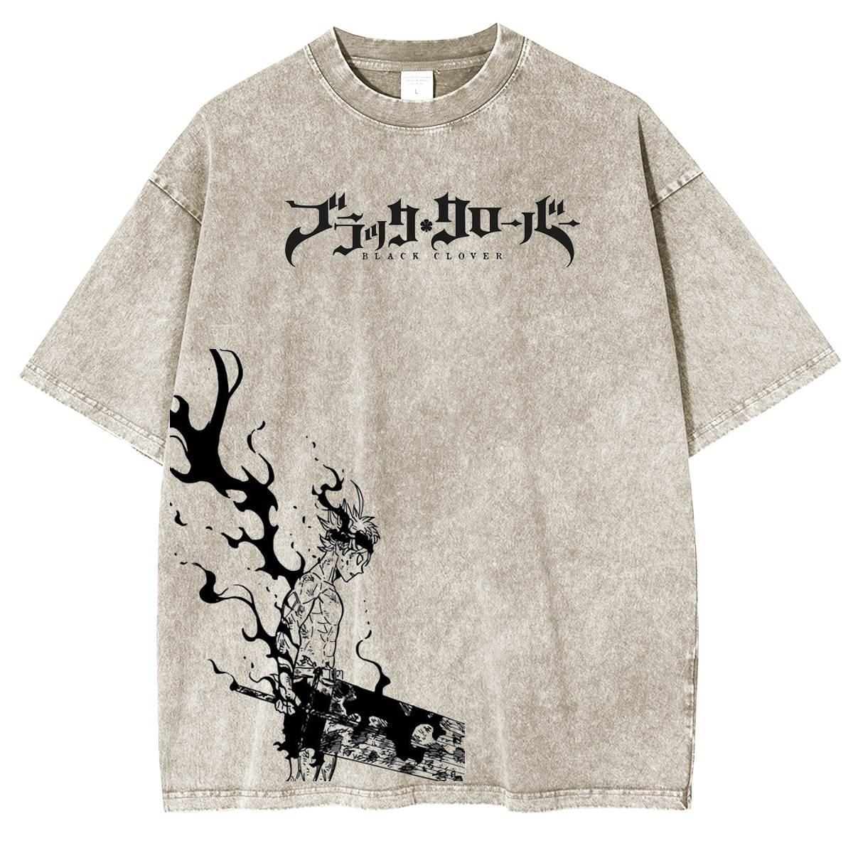Asta Black Clover Anime Washed Unisex Polera