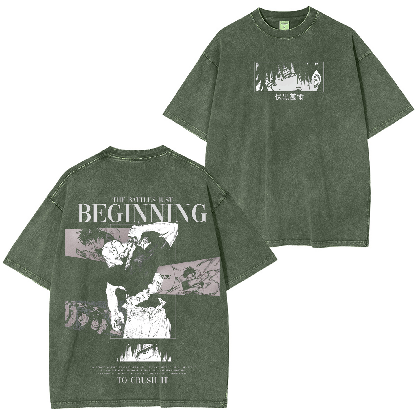 Toji Fushiguro Anime Washed T-shirt/Crewneck/Hoodie
