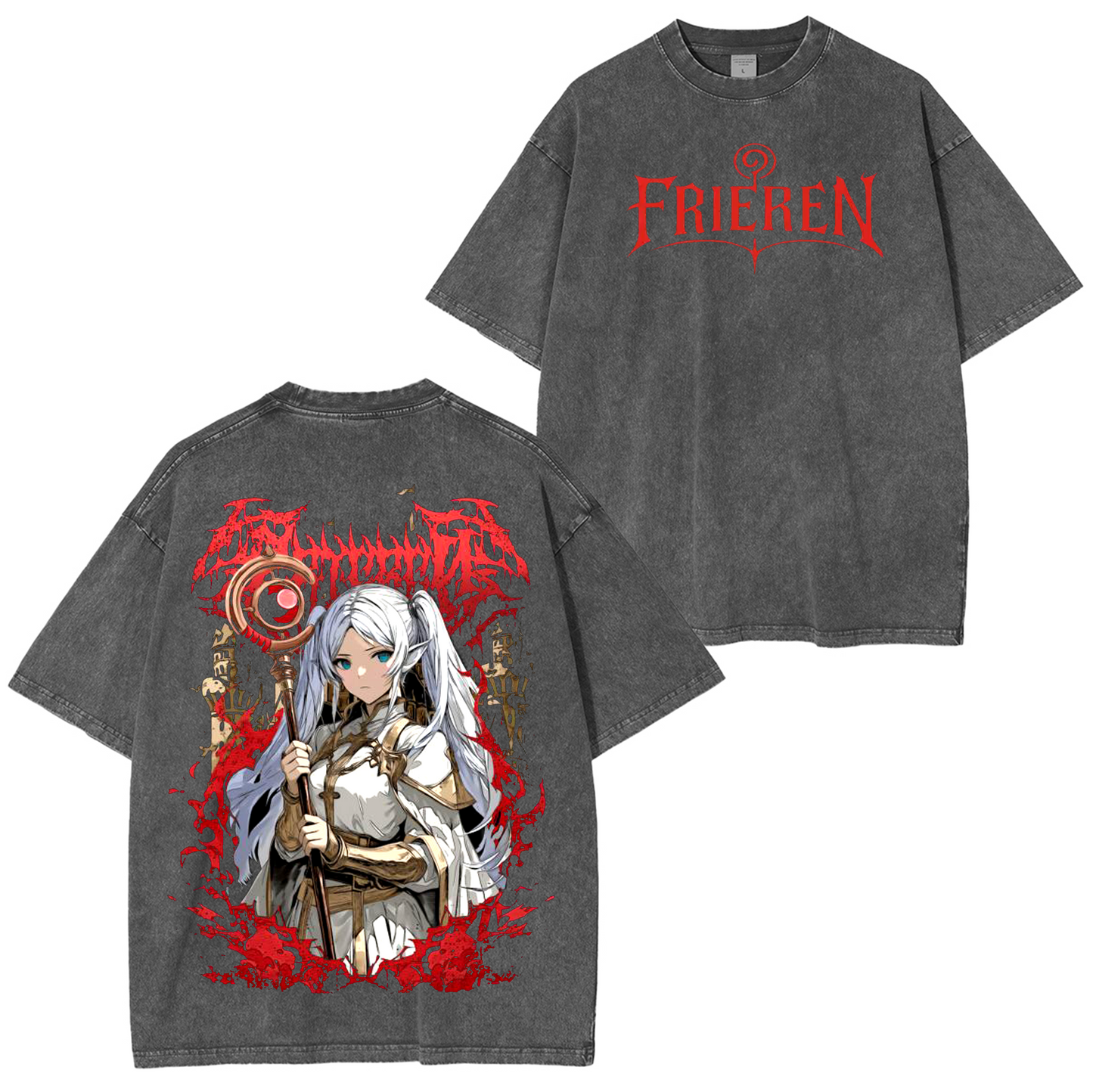 Frieren Anime Washed T-shirt/Crewneck/Hoodie