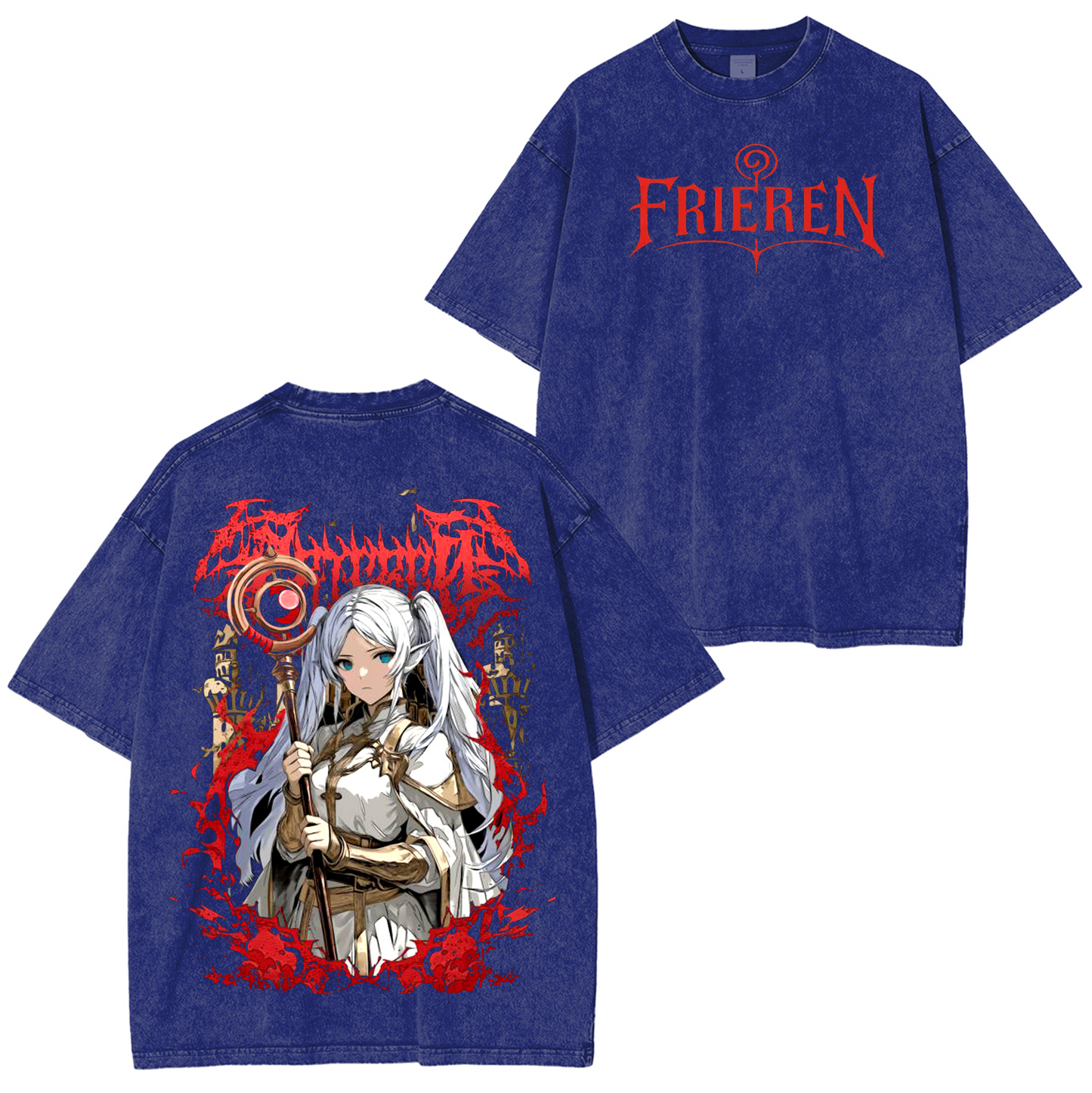 Frieren Anime Washed T-shirt/Crewneck/Hoodie