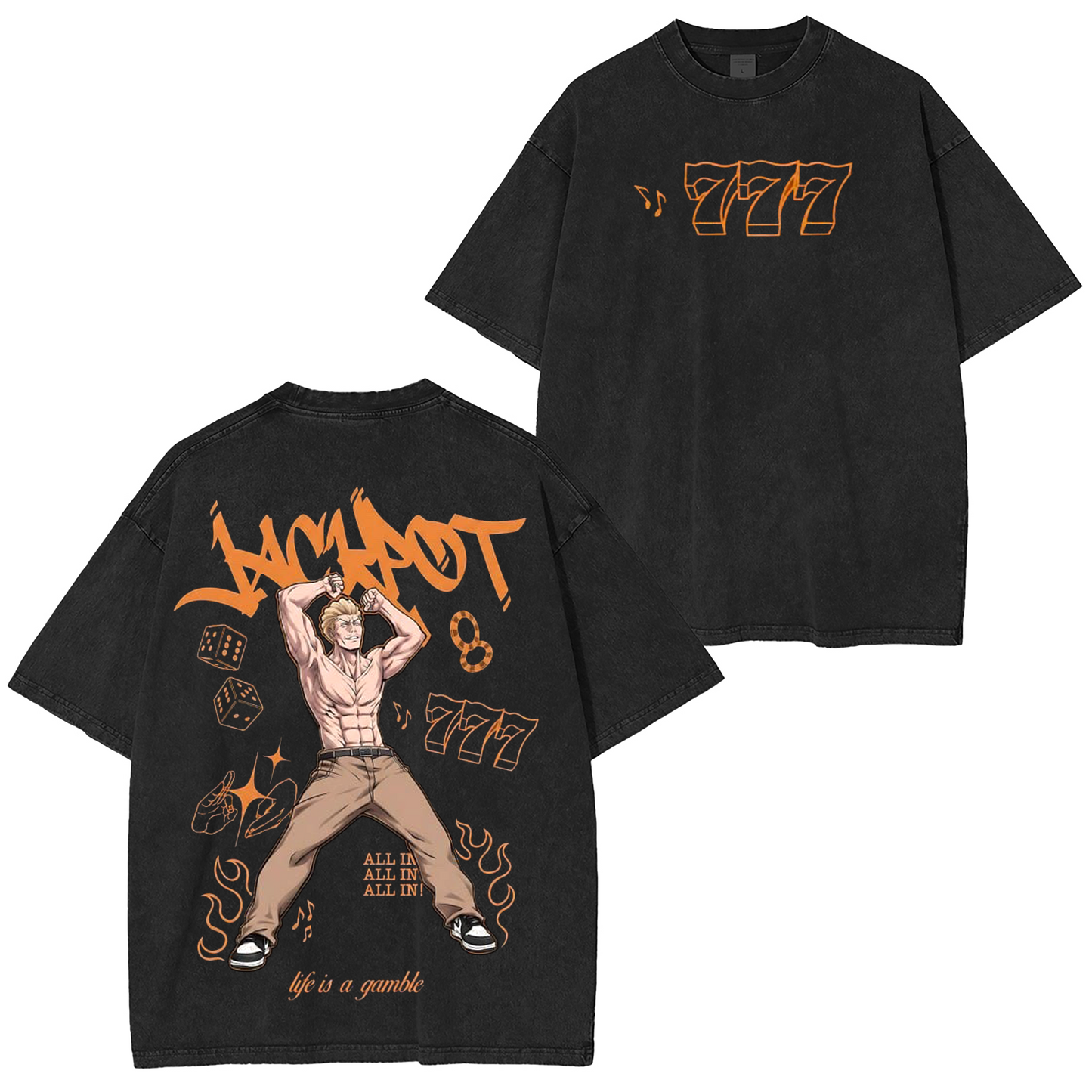 Hakari 777,Jujutsu Kaisen Anime Washed T-shirt/Crewneck/Hoodie