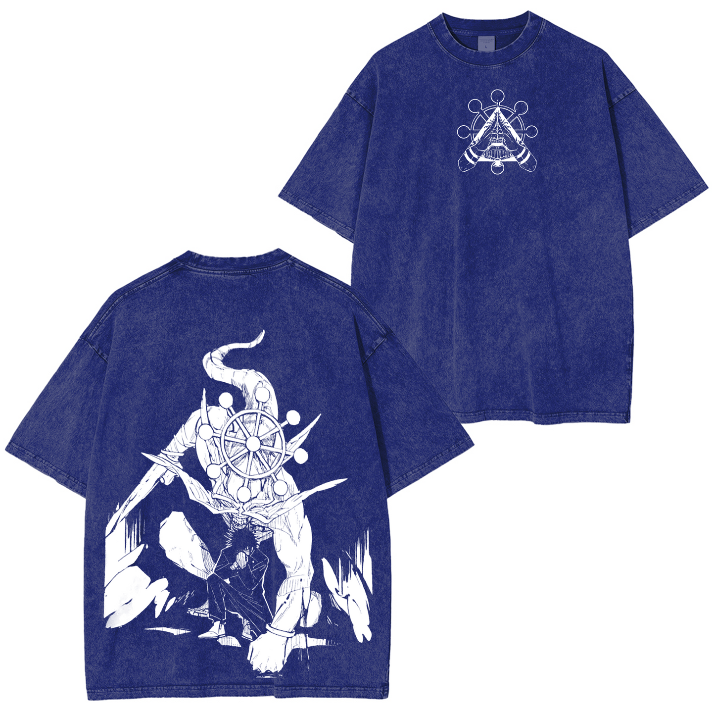 Mahoraga X Sukuna Jujutsu Kaisen Anime Washed T-shirt/Crewneck/Hoodie