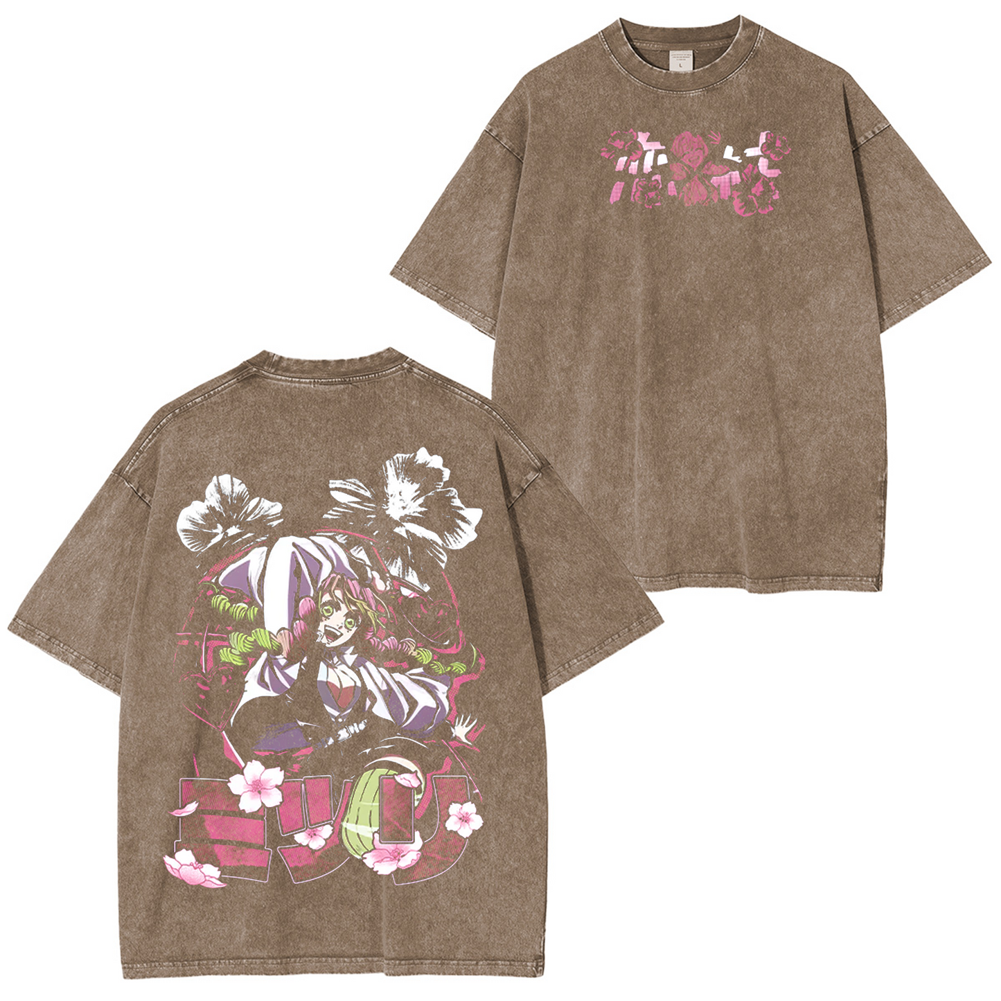Mitsuri Kanroji, Demon Slayer Anime Washed T-shirt/Crewneck/Hoodie