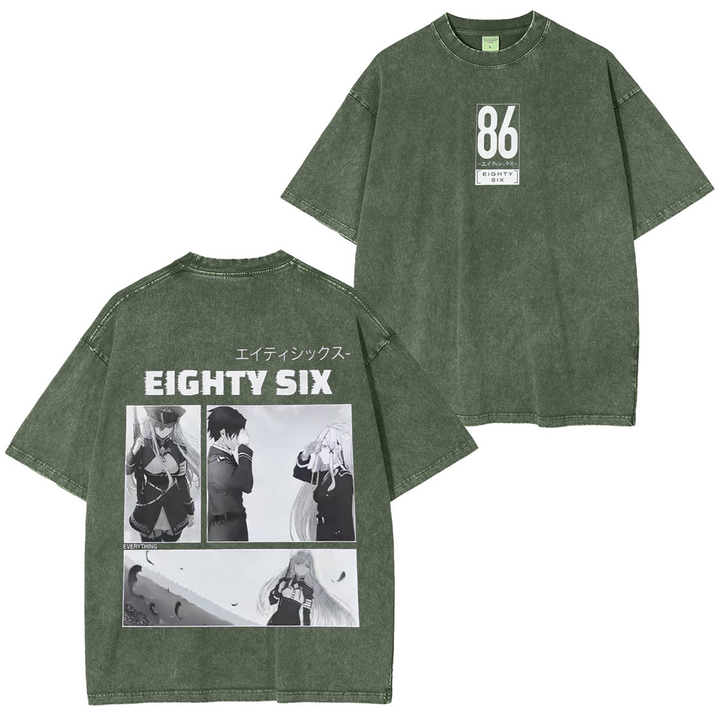 Eighty-Six Vintage Anime Washed T-shirt/Crewneck/Hoodie