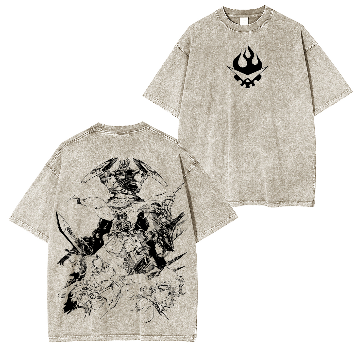 Gurren Lagann Anime Washed T-shirt/Crewneck/Hoodie