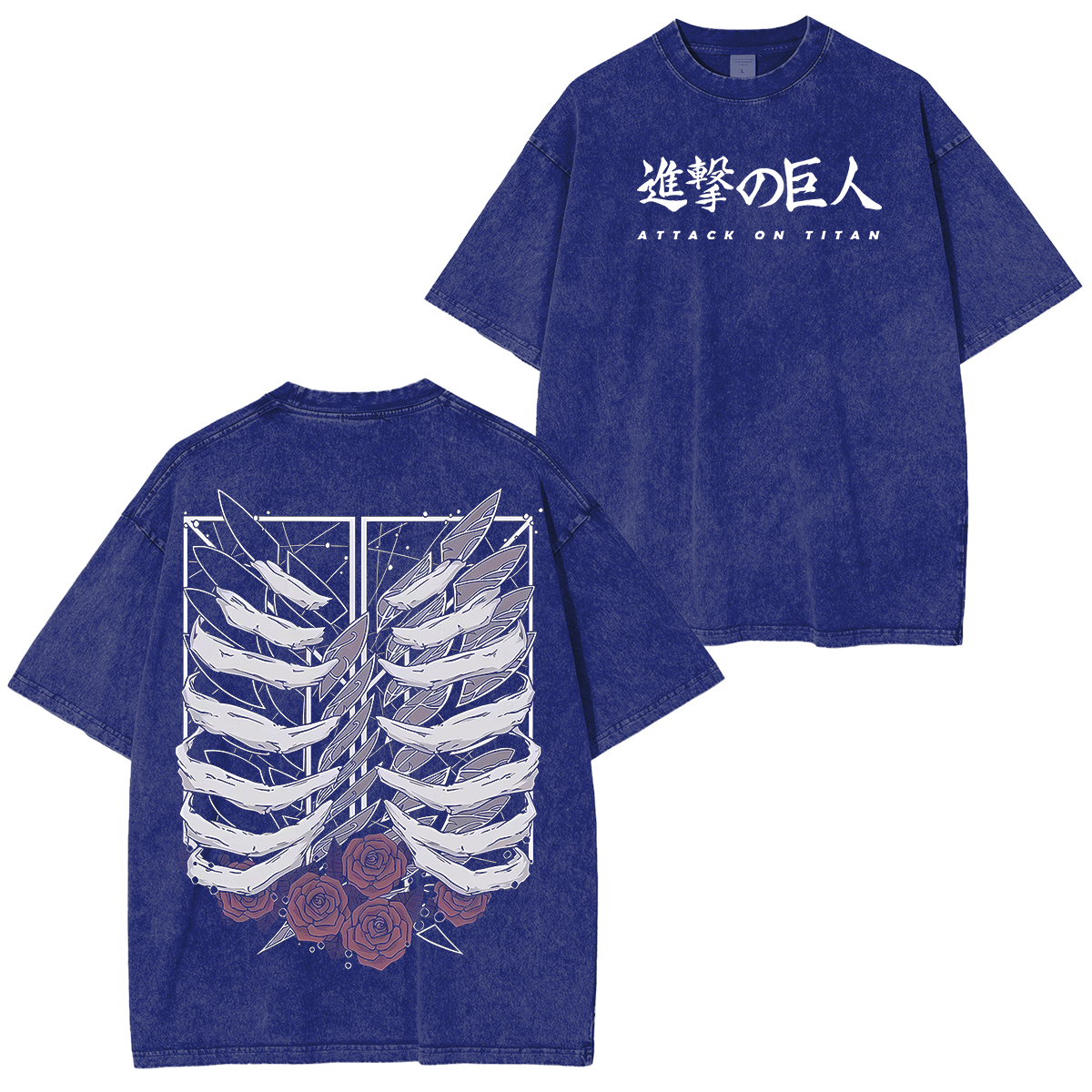Attack on Titan Anime Polera Unisex Lavada