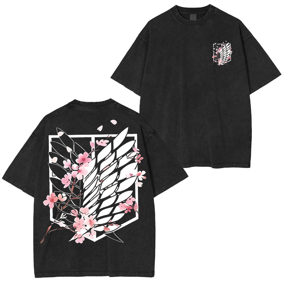 Attack on Titan Anime Polera Unisex Lavada