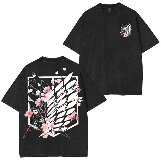Attack on Titan Anime Polera Unisex Lavada