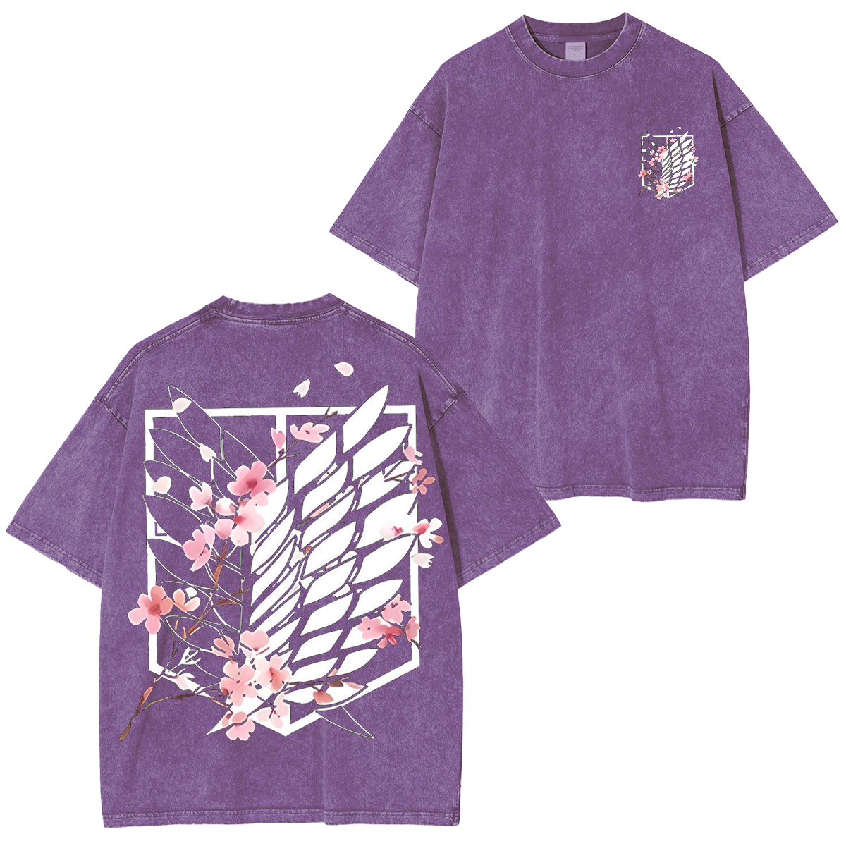 Attack on Titan Anime Polera Unisex Lavada