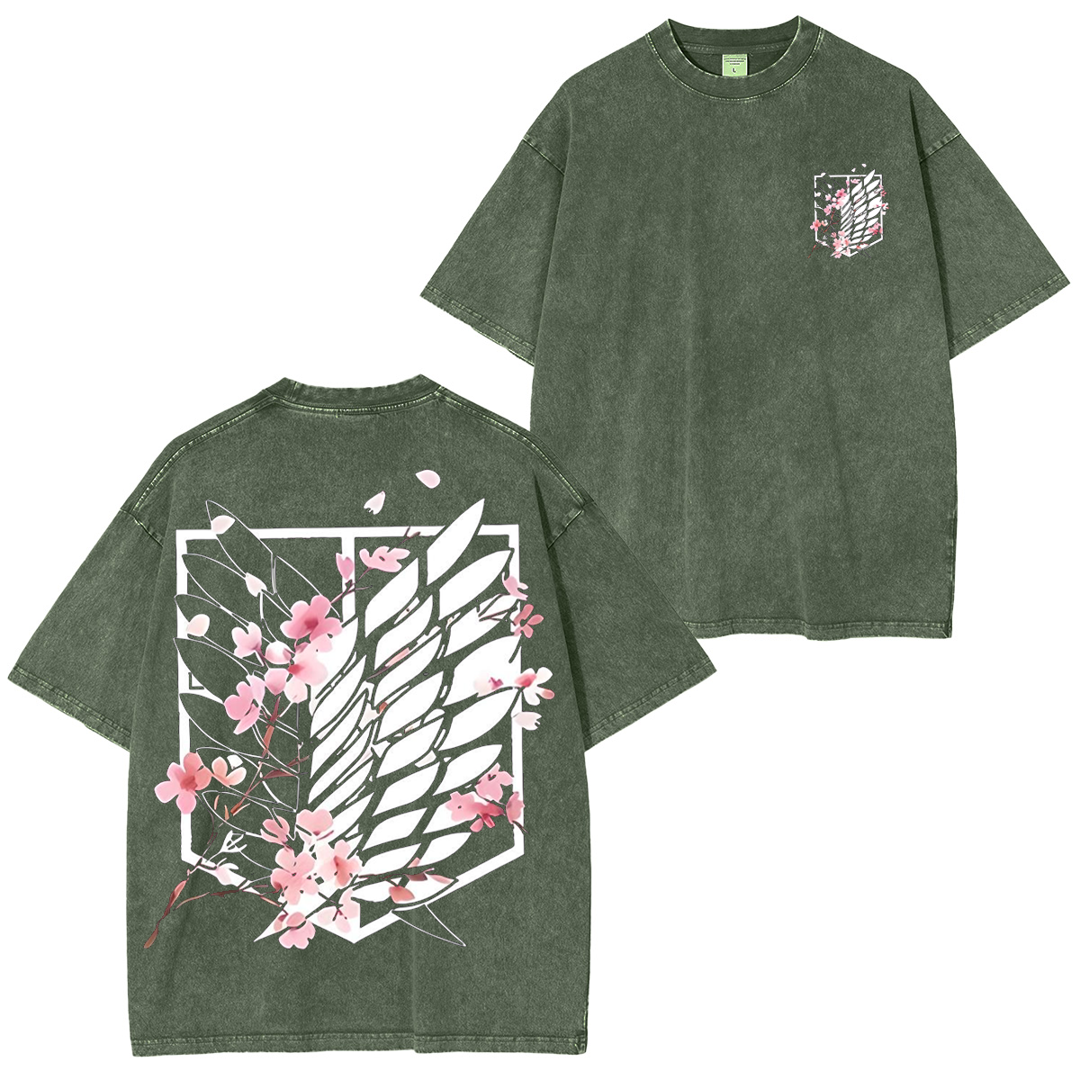 Attack on Titan Anime Polera Unisex Lavada