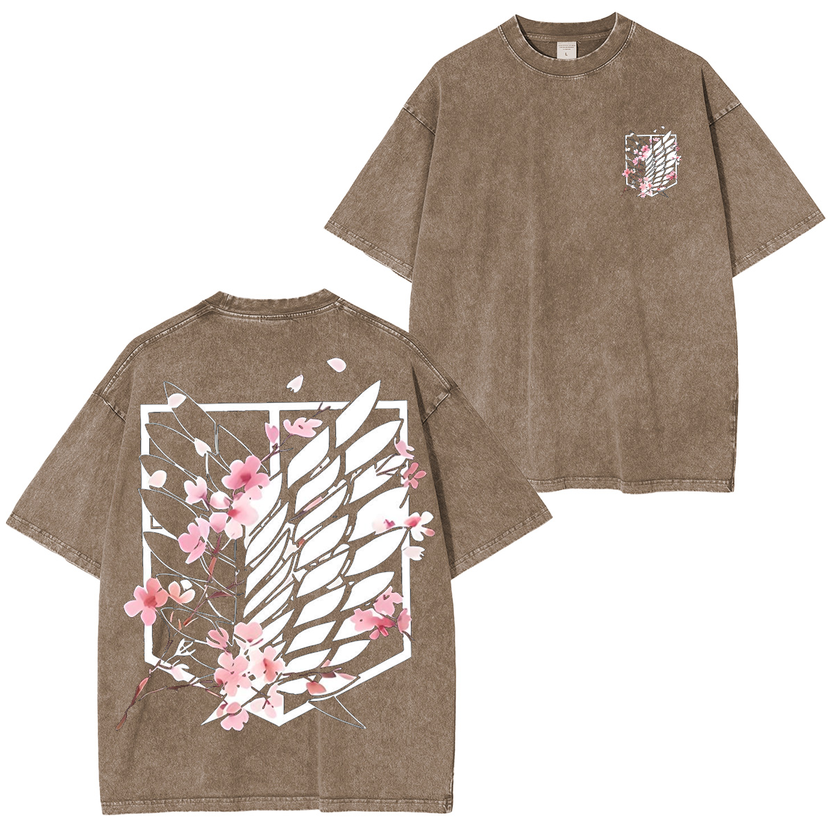 Attack on Titan Anime Polera Unisex Lavada