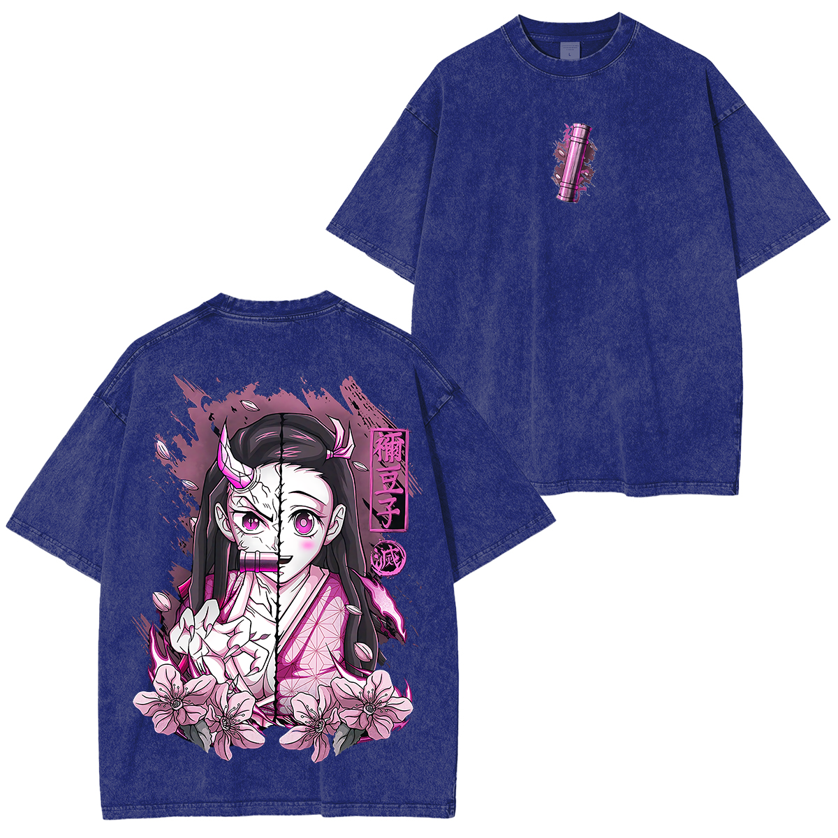 Nezuko Kamado, Demon Slayer Anime Polera Unisex Lavada