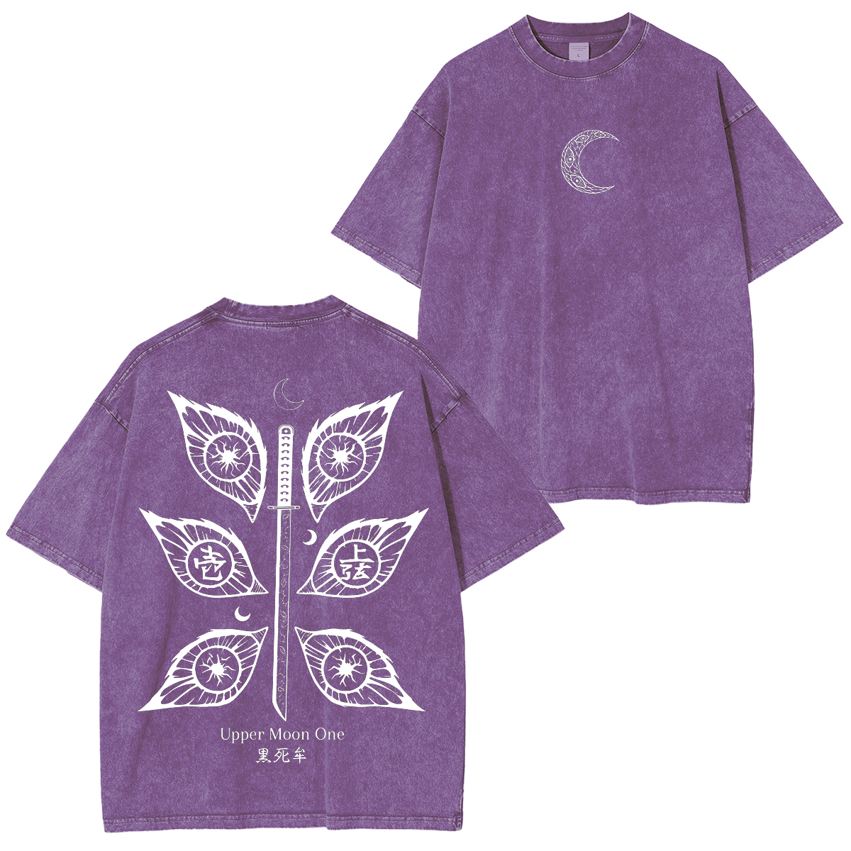 Kokushibo,Demon Slayer Anime Polera Unisex Lavada
