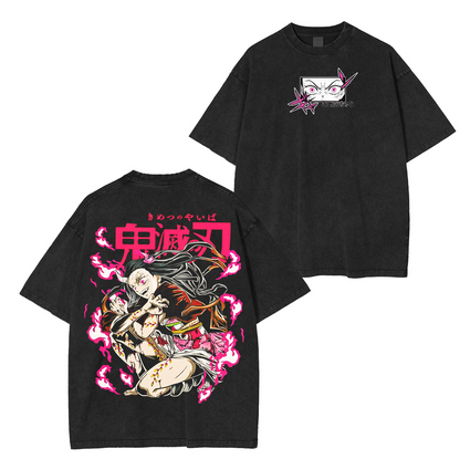 Demon Slaye Anime Polera Unisex Lavada