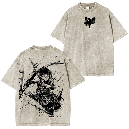Levi Ackerman, Attack on Titan Anime Polera Unisex Lavada