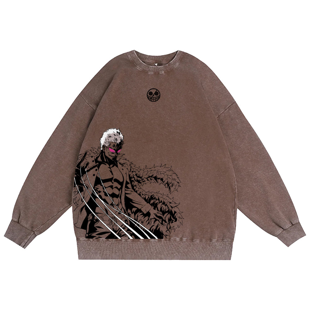 Zenitsu Demon Slayer Anime Unisex Washed Crewneck Sweatshirt