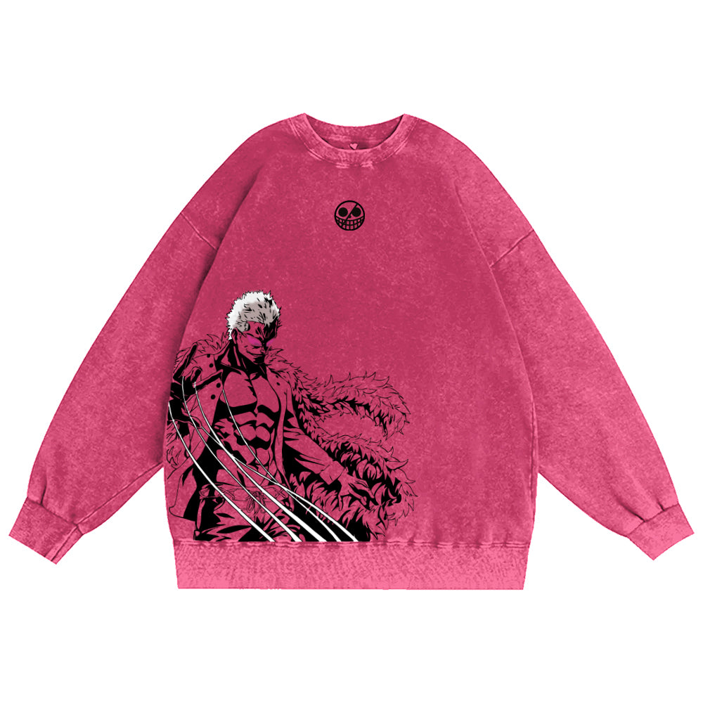 Zenitsu Demon Slayer Anime Unisex Washed Crewneck Sweatshirt