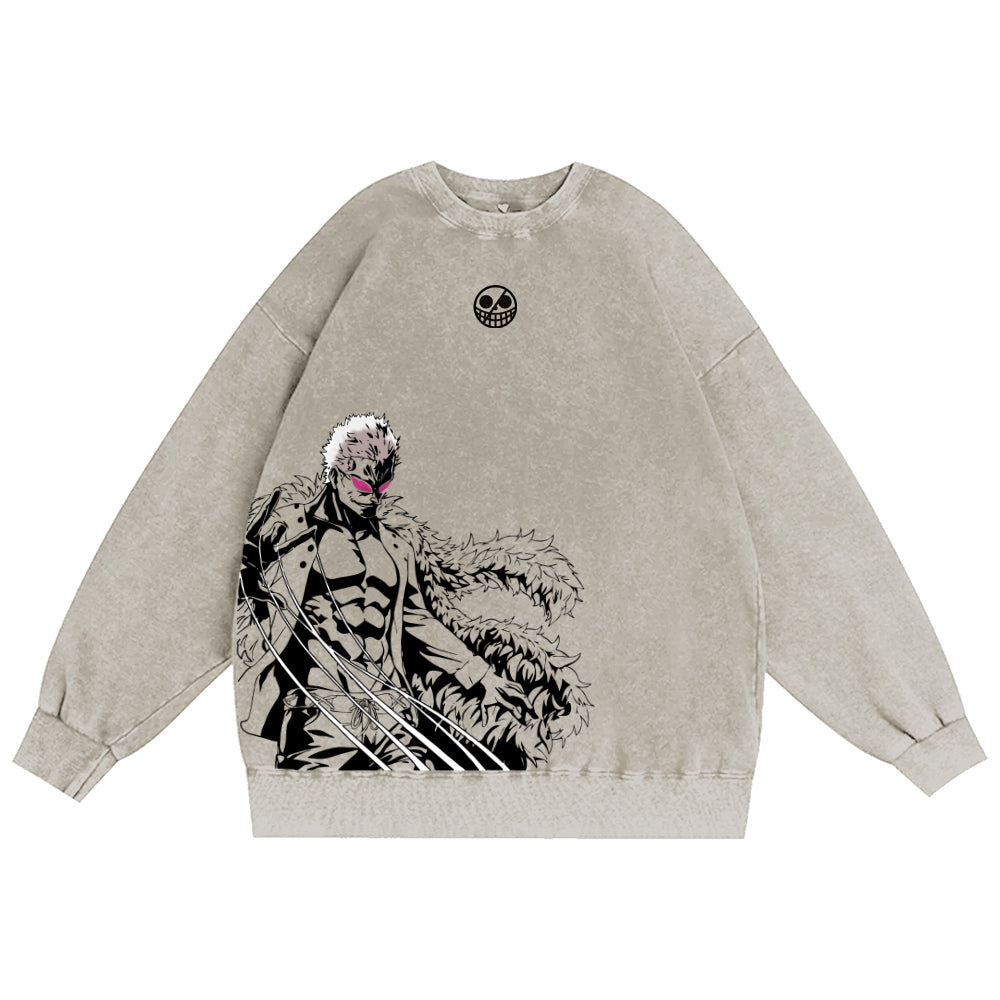 Zenitsu Demon Slayer Anime Unisex Washed Crewneck Sweatshirt