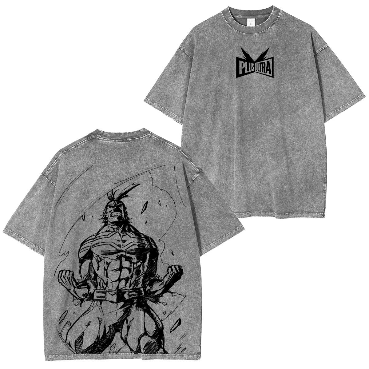 Retro Vintage Limited All might Plus Ultra - My Hero Academia Anime Polera Unisex Lavada