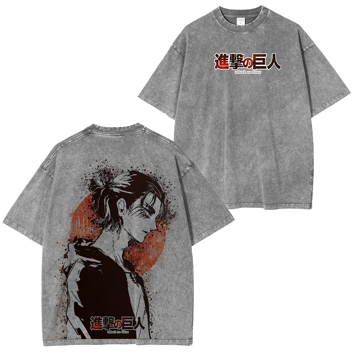 Attack On Titan Eren Anime Polera Unisex Lavada