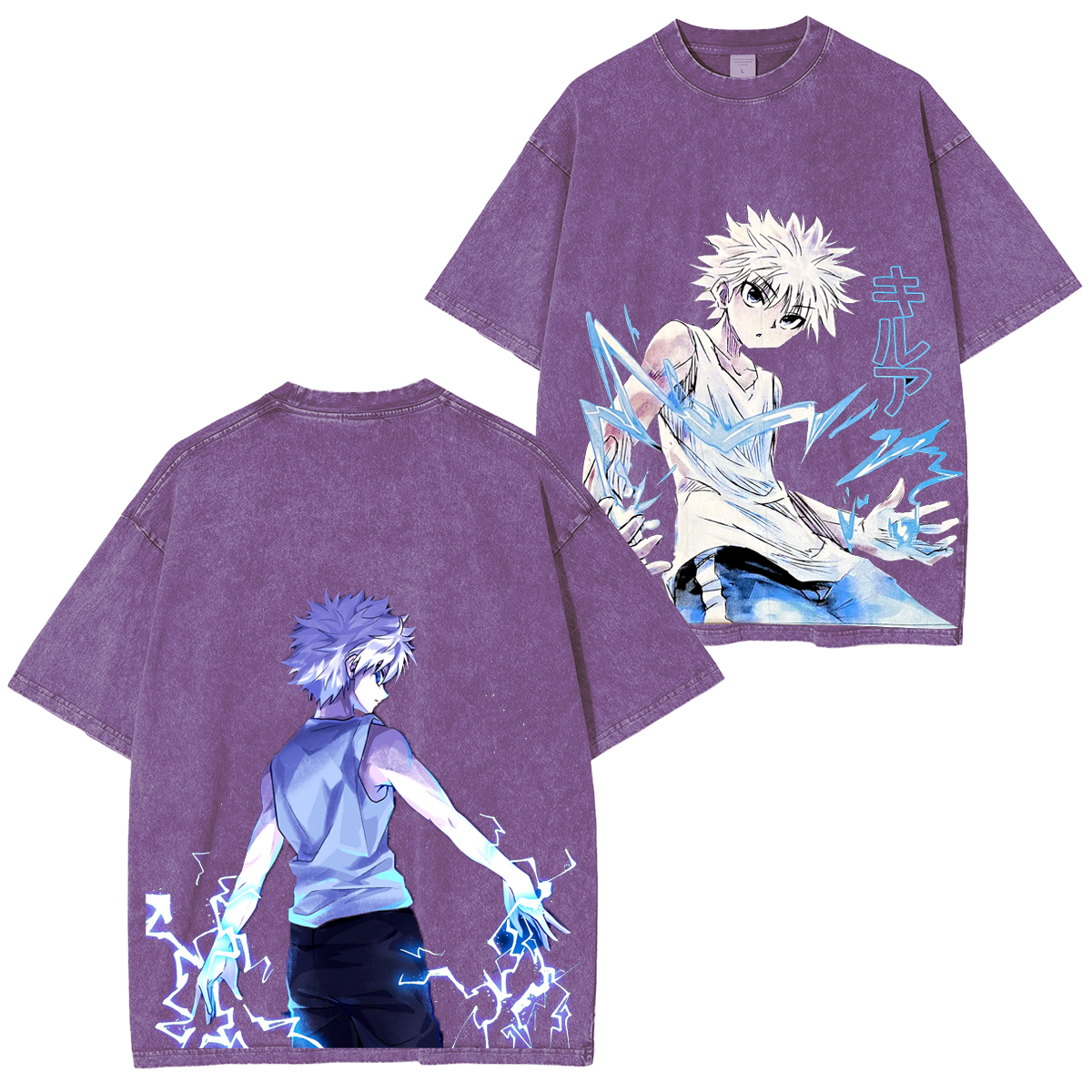 Killua Zoldyck Anime Polera Unisex Lavada