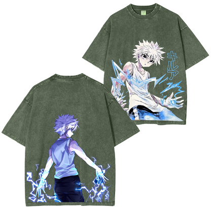 Killua Zoldyck Anime Polera Unisex Lavada