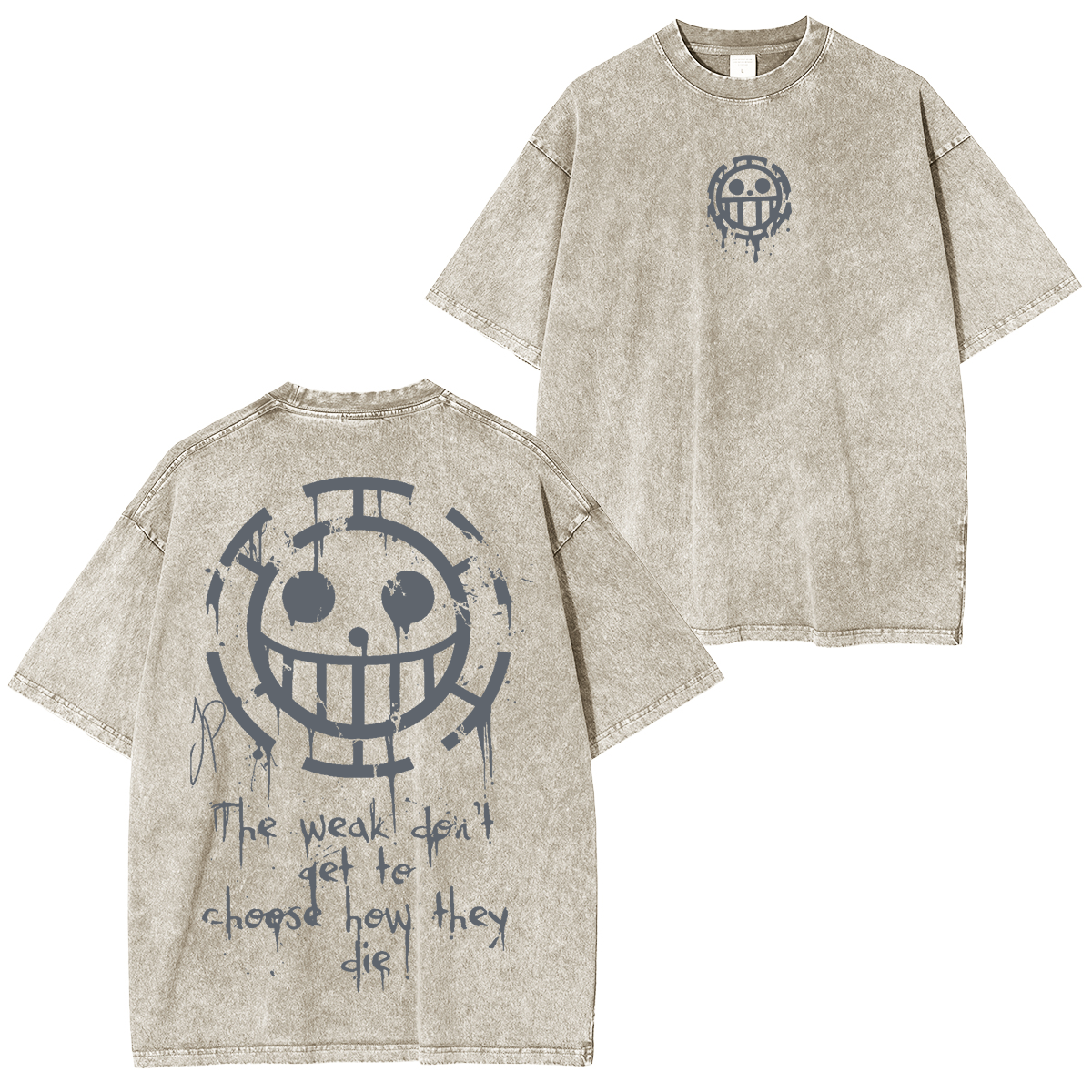 One Piece Anime Polera Unisex Lavada