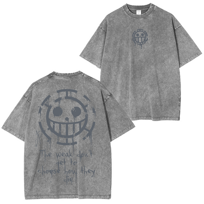One Piece Anime Polera Unisex Lavada