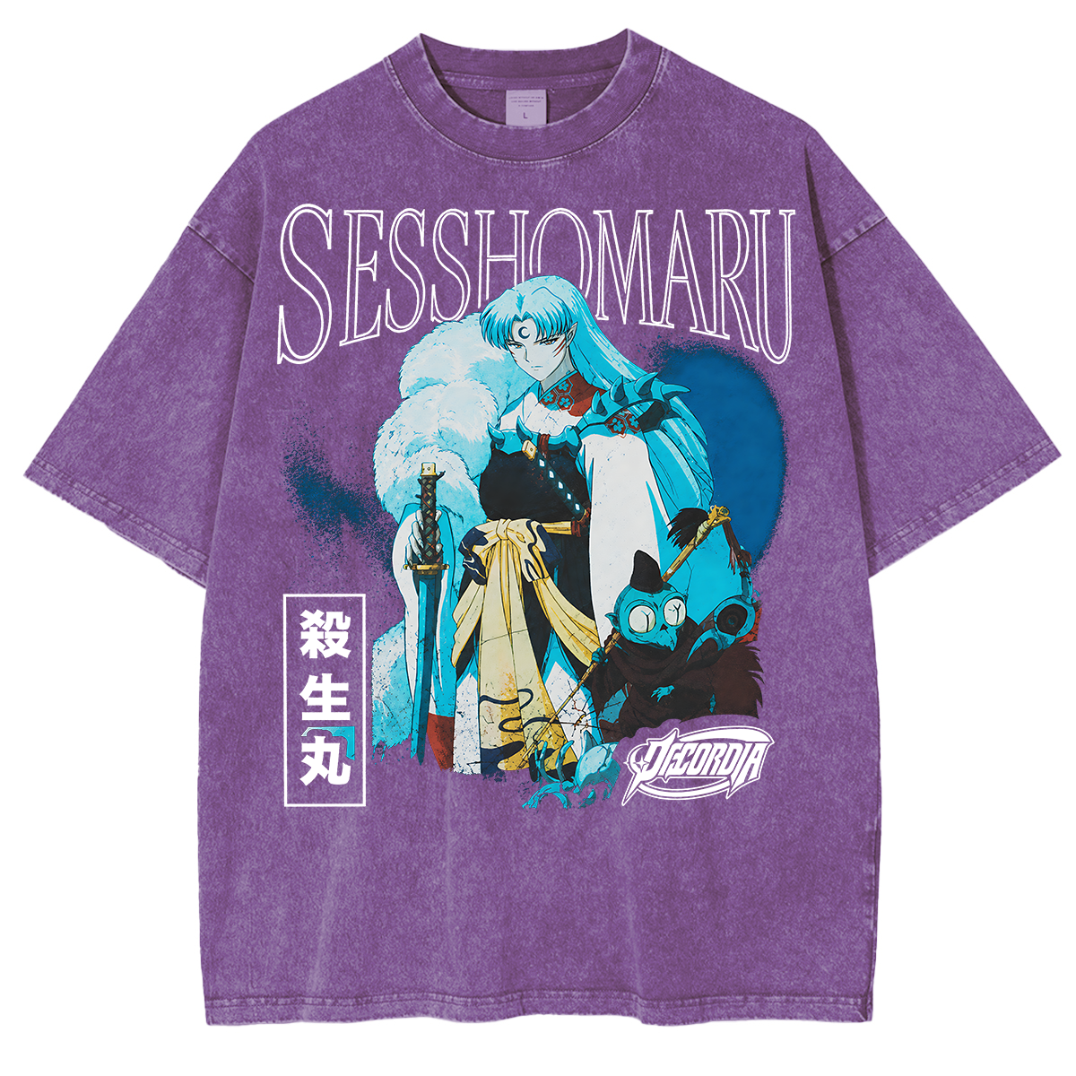 Inuyasha Sesshomaru Vintage Polera Unisex Lavada