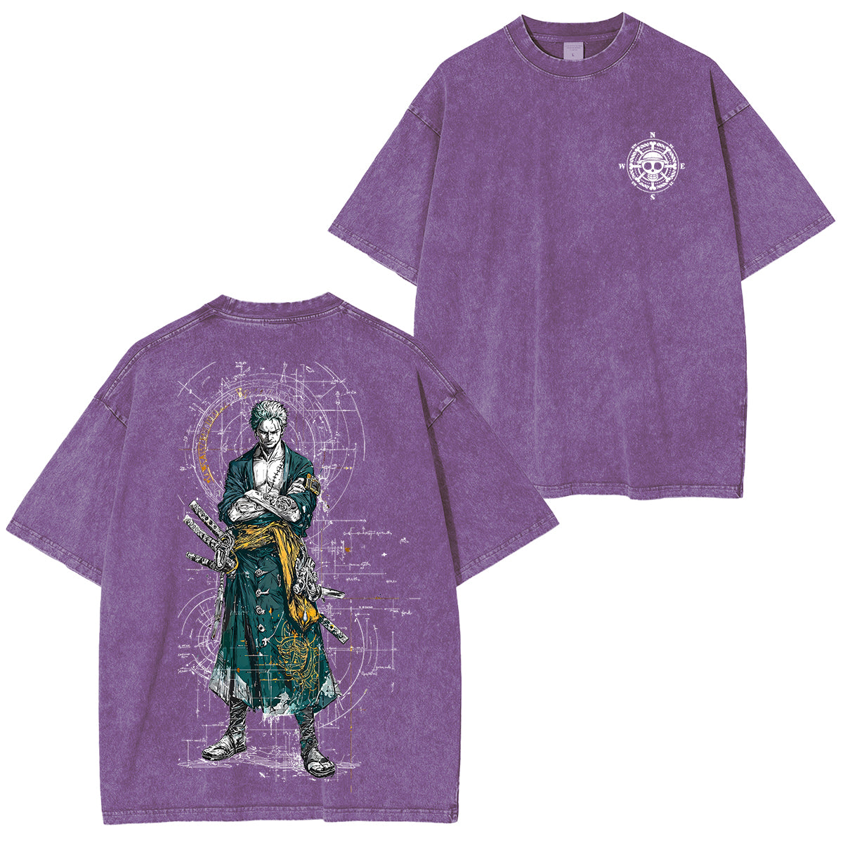 Zoro One Piece Unisex Washed T-Shirt