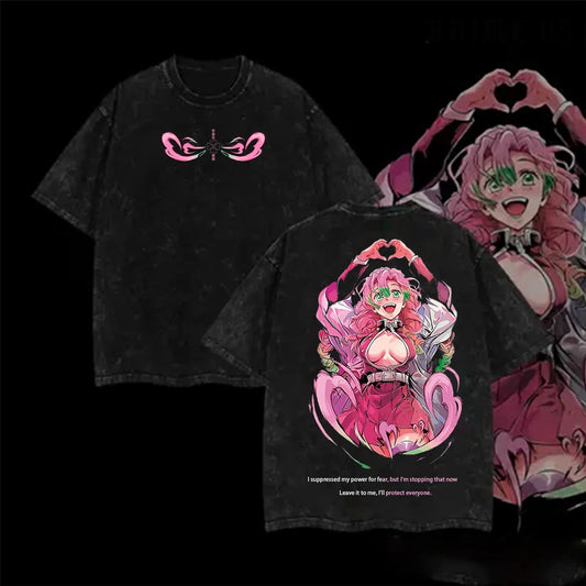 Hashira Demon Slayer Polera – Rengoku, Giyu, Tengen, Obanai, Gyomei, Mitsuri Oversize Lavada Vintage