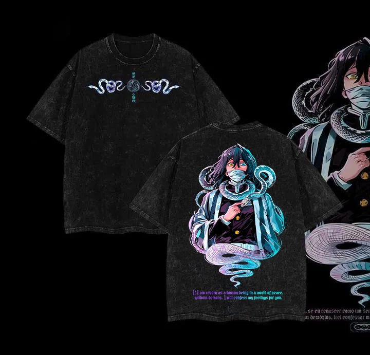 Hashira Demon Slayer Polera – Rengoku, Giyu, Tengen, Obanai, Gyomei, Mitsuri Oversize Lavada Vintage