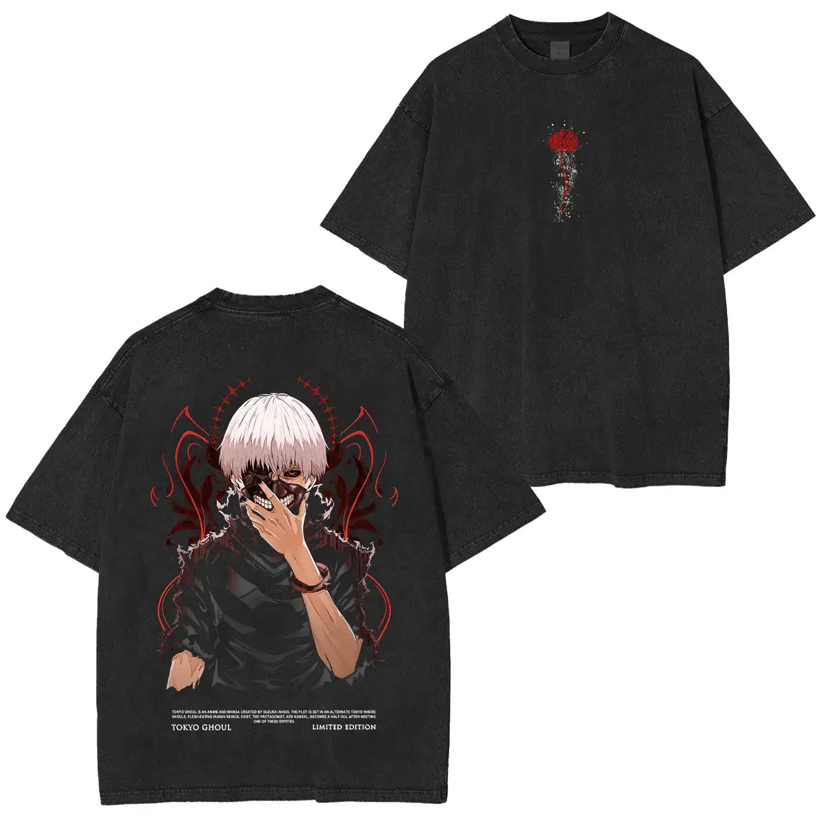 Tokyo Ghoul Polera – Ken Kaneki Oversize Lavada Vintage