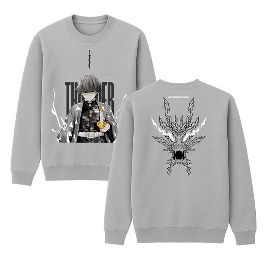 Zenitsu Demon Slayer Anime Unisex Crewneck Sweatshirt