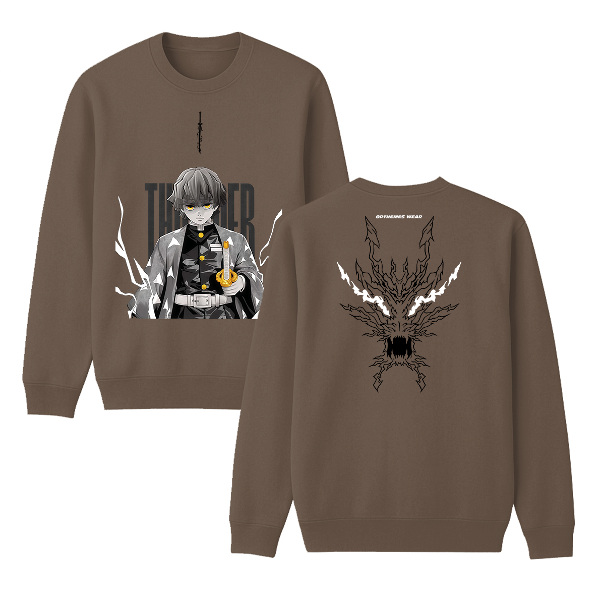 Zenitsu Demon Slayer Anime Unisex Crewneck Sweatshirt